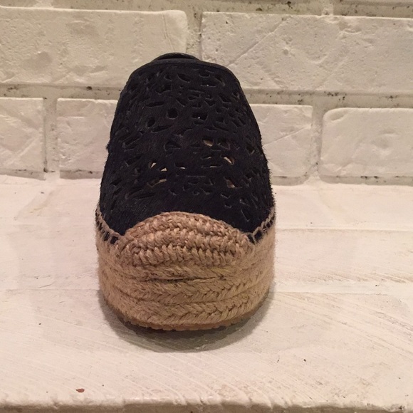 Black Clarisse Pony-Hair Platform Espadrilles - Picture 5 of 6